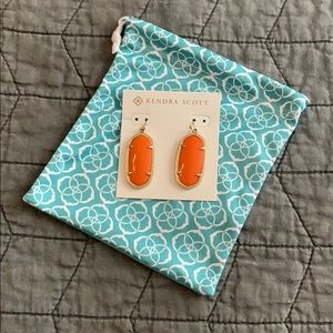 Kendra Scott Elle Drop Gold/Orange Earrings